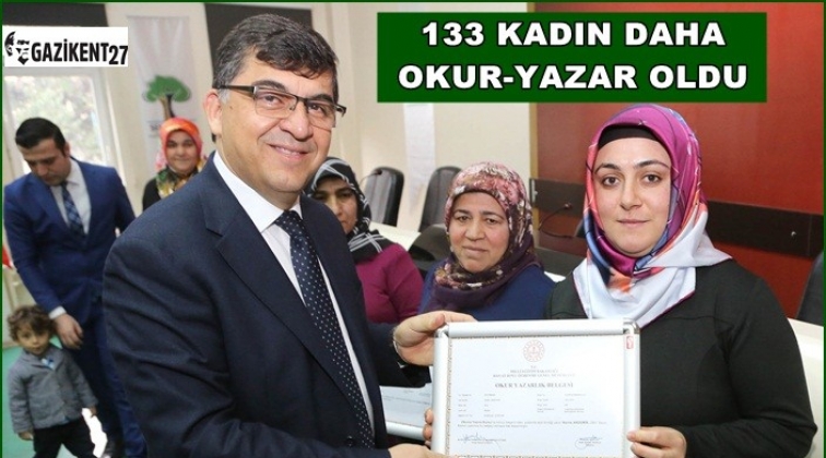 133 kursiyer daha okur-yazar oldu