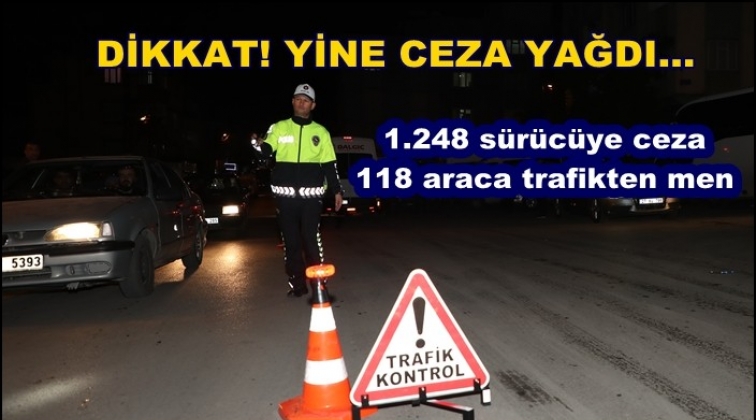 118 araç trafikten men edildi