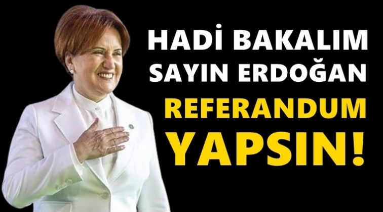 Akşener'den Kanal İstanbul için referandum çağrısı...