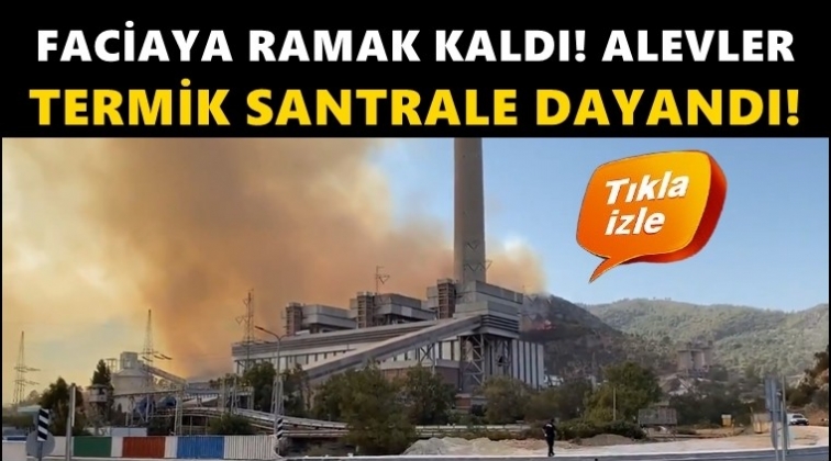 Alevler, termik santrale dayandı...