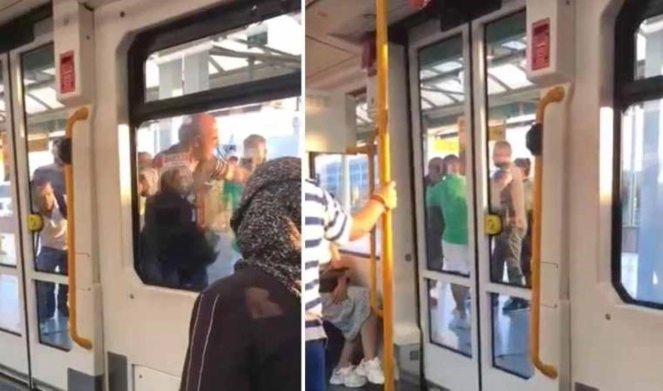 Metroda 'yer verme' kavgası!