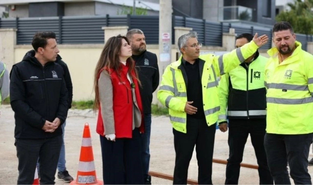 Başkan Denizli, yağmur suyu hattı çalışmalarını inceledi