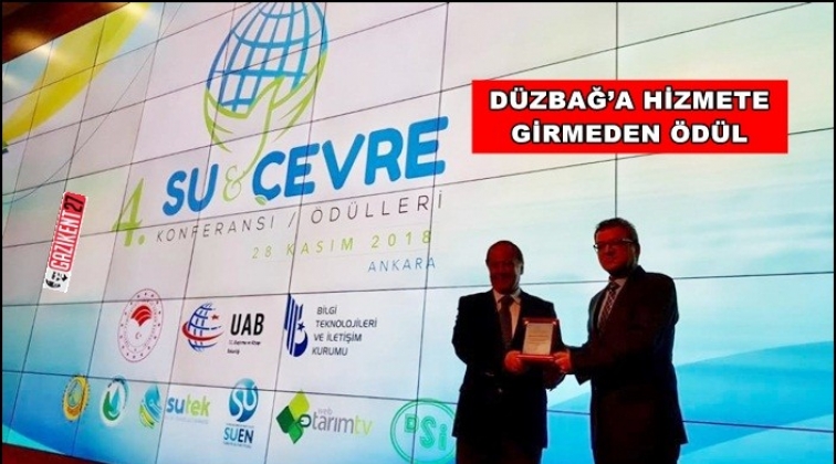 Düzbağ'a hizmete girmeden ilk ödül