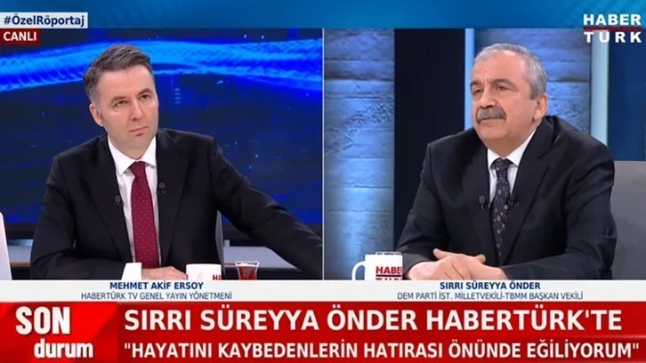 Habertürk ambargoyu kaldırdı: Sırrı Süreyya Önder konuk oldu!