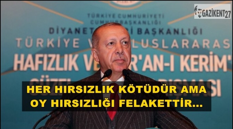 'Her hırsızlık kötüdür, ama oy hırsızlığı felakettir'