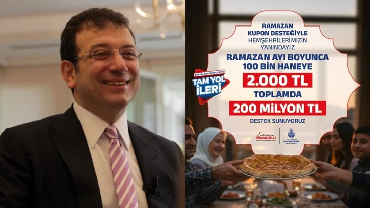 İmamoğlu: Ramazan'da 100 bin ihtiyaç sahibi aileye 2 bin TL destek sunacağız