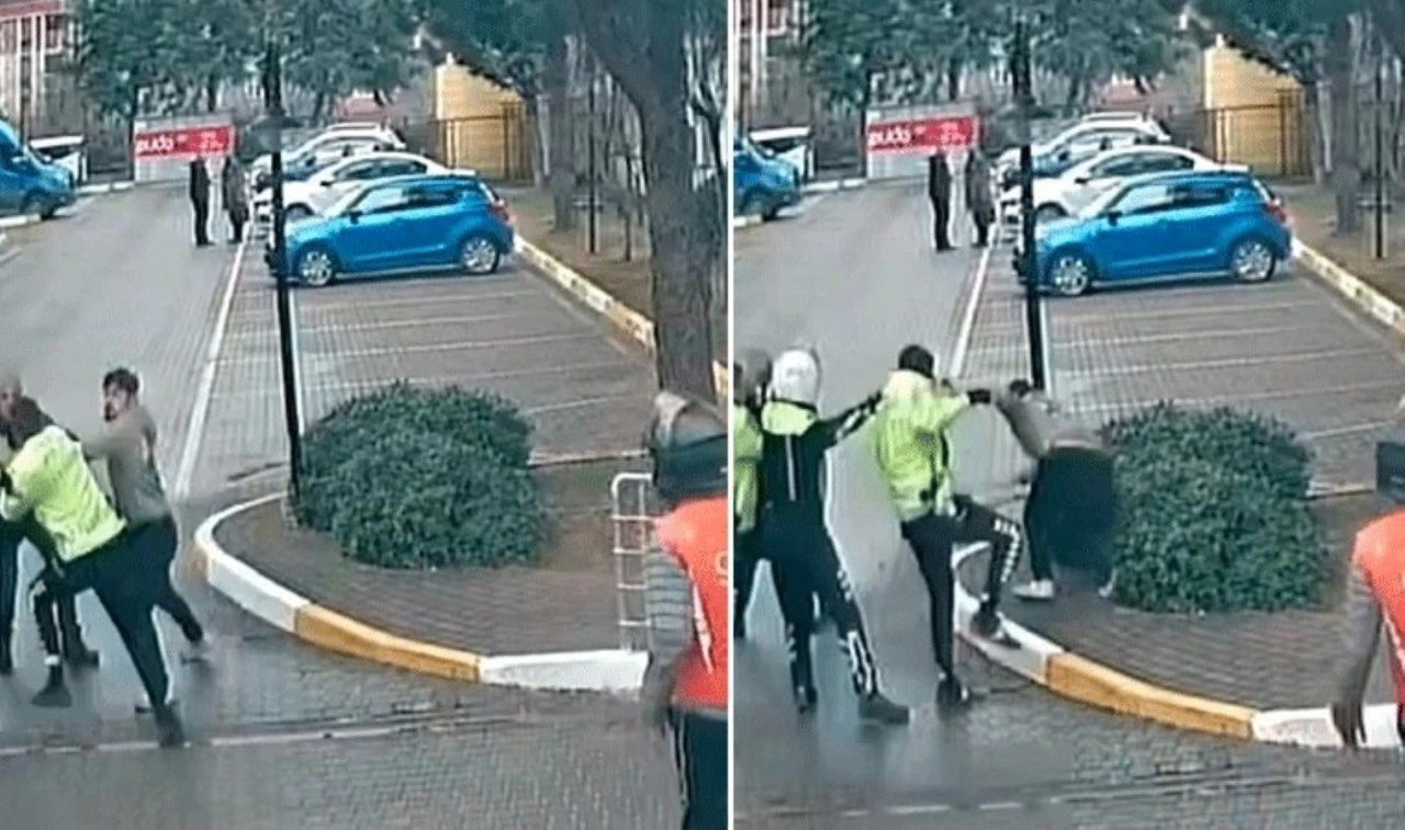 İstanbul'da denetim noktasında arbede: Polisin burnunu kırdı!