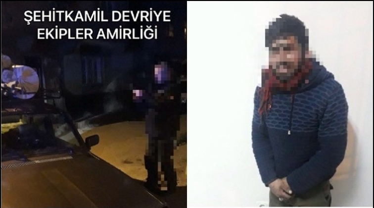 Polisi görünce çaldığı aracı bırakıp kaçtı!