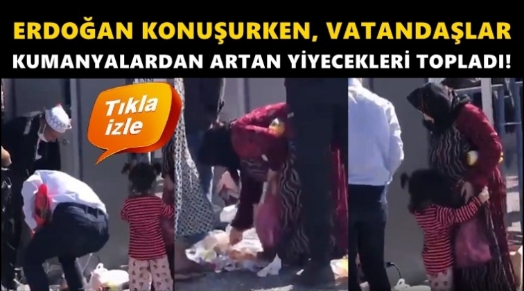 Polislerin kumanyalarından kalanları topladılar!