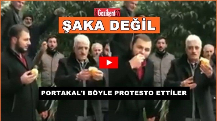 Portakal yeyip, Portakal'ı protesto ettiler...