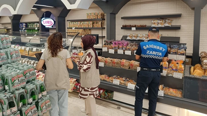 Şahinbey'de marketlere denetimler sürüyor