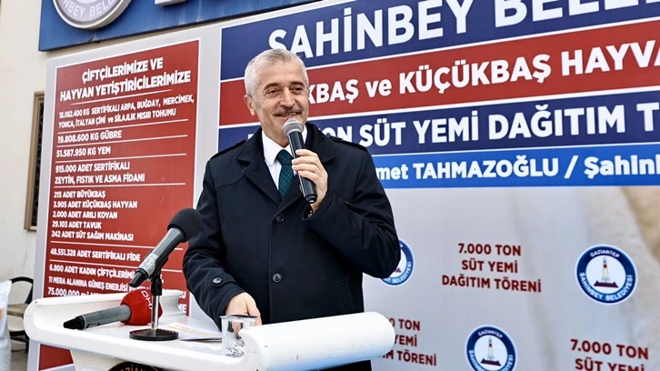 Şahinbey'in çiftçilere yem desteği devam ediyor