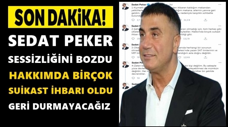 Sedat Peker geri döndü! İşte o tweetler...