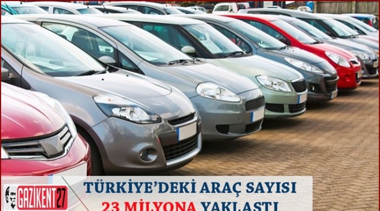 Trafiğe kayıtlı araç sayısı 22 milyon 645 bin