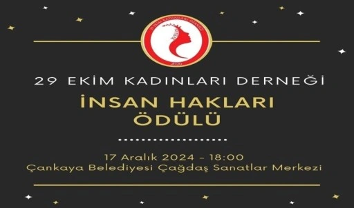 29 Ekim Kadınları Derneği’nden ‘İnsan Hakları Onur Ödülü’