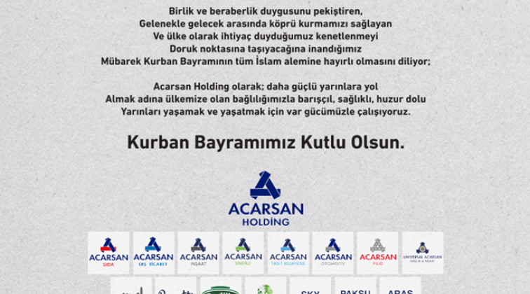 Acarsan'dan bayram kutlaması