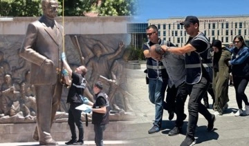 Atatürk Anıtı'na baltalı saldırı: Dayı-yeğen için istenen ceza belli oldu