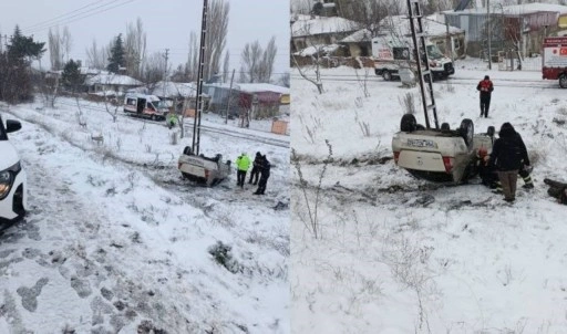 Hastaneye giderken kaza yaptılar: Yaralılar var!