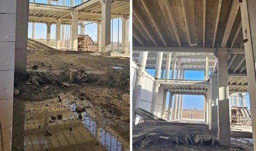 İnşatta beton dökümü sırasında çökme: 1 ölü, 3 yaralı