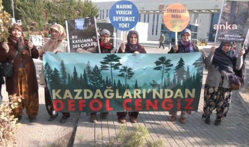 Kazdağları köylüleri Cengiz Holding'e karşı Danıştay önünde: 'Bizi canlı canlı mezara koymasınlar