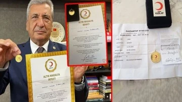 Kızılay'ın verdiği altın madalyada altın oranı sıfır çıktı!