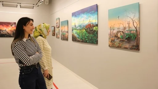 Ressam Selman Uzun'un “Sessiz Tanıklar” resim sergisi açıldı