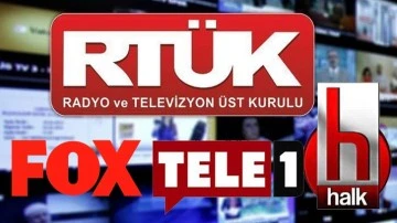 RTÜK'ten Halk TV, Show TV, Tele 1 ve FOX TV'ye ceza!