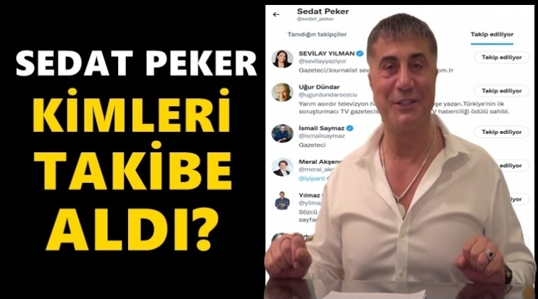 Sedat Peker Twitter'da kimleri takibe aldı?