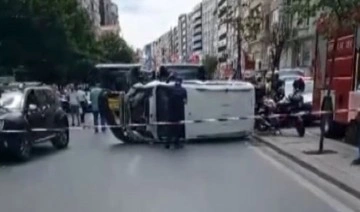 Şişli'de alkollü sürücü park halindeki araca çarptı: Trafik kilitlendi