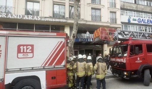 Şişli'de otel yangını