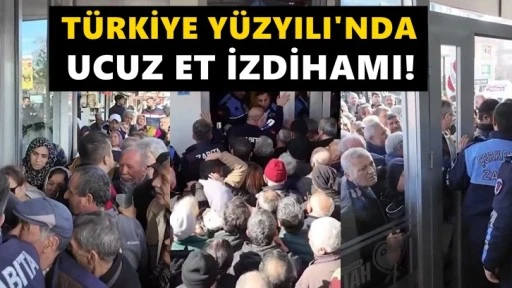 Tekirdağ'da ucuz et ve kıyma izdihamı!