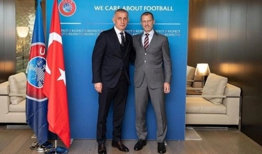 TFF Başkanı Hacıosmanoğlu, UEFA Başkanı Ceferin ile buluştu