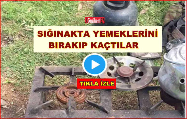 Teröristler yemeklerini bırakıp kaçmışlar!