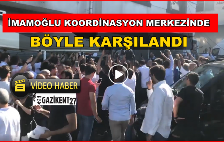 İMAMOĞLU SEÇİM KOORDİNASYON MERKEZİNDE COŞKUYLA KARŞILANDI