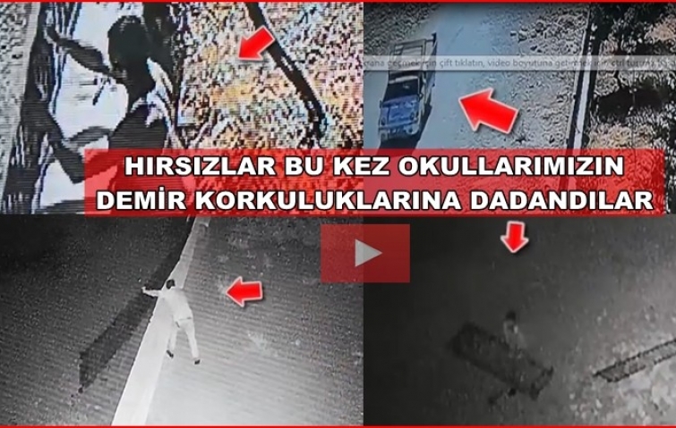 OKULDA DEMİR KORKULUK ÇALAN HIRSIZLAR