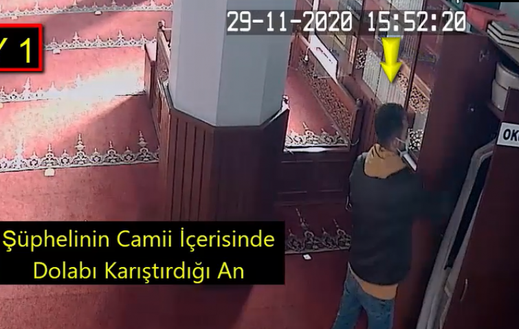 CAMİ VE İŞYERİ HIRSIZLIĞI GÜVENLİK KAMERASINDA