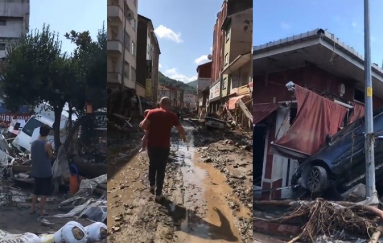 KASTAMONU BOZKURT&#039;TA FELAKET GÖRÜNTÜLERİ...