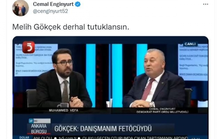 ENGİNYURT: MELİH GÖKÇEK TUTUKLANSIN!