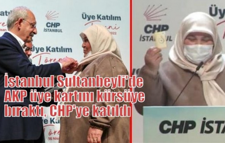 EV HANIMI AKP KARTINI BIRAKTI CHP&#039;YE KATILDI!