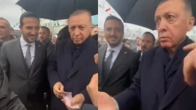 ERDOĞAN'DAN PARASINA UZANAN KİŞİYE: DUR, AYIP, AYIP!