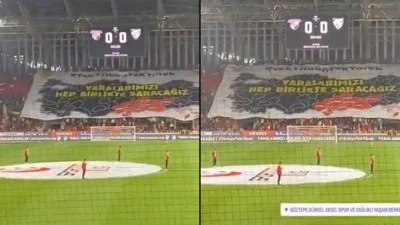 GÖZTEPE-BOLUSPOR MAÇINDA 'HÜKÜMET İSTİFA' SLOGANLARI